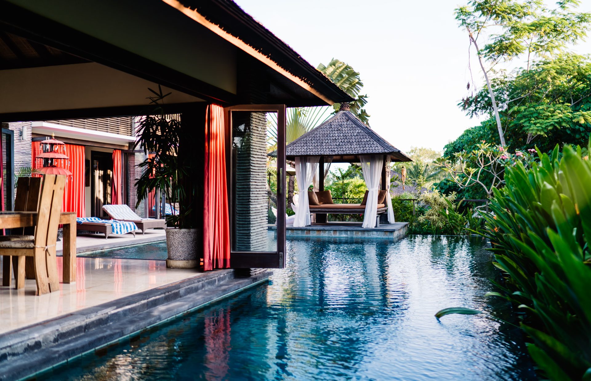 Private villas, less crowded